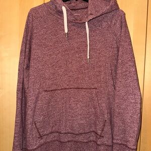 American Eagle Maroon Hoodie with Drawstrings